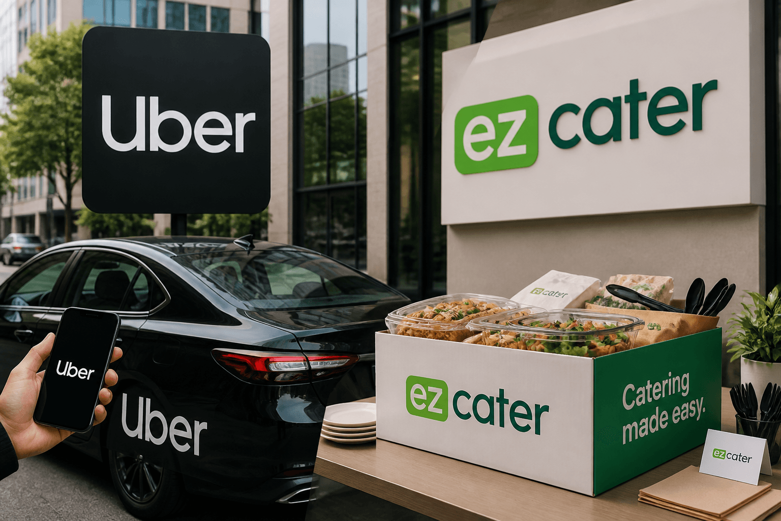 need Uber and ezCater on the same picture