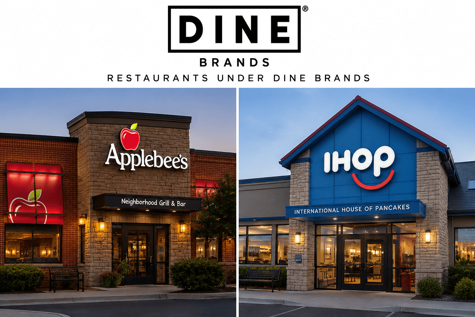 All restaurants form outside that are under Dine Brands