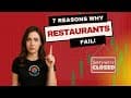 7 Reasons Why Restaurants Fail